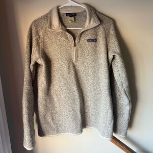 Patagonia Women's quarter zip  - Heathered grey/tan